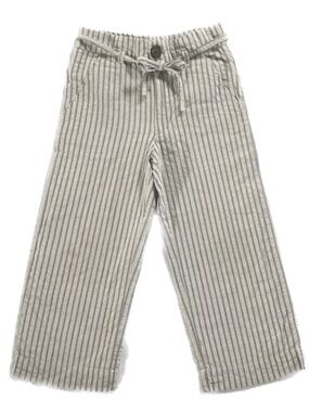 Simple Kids Linen Pinstripe  Pants Size 4